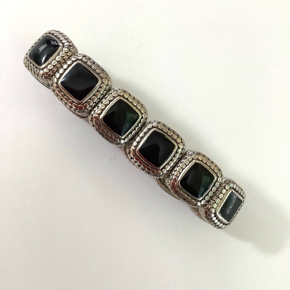 Vintage Chicos silver and black necklace and earrings - Picture 7 of 8